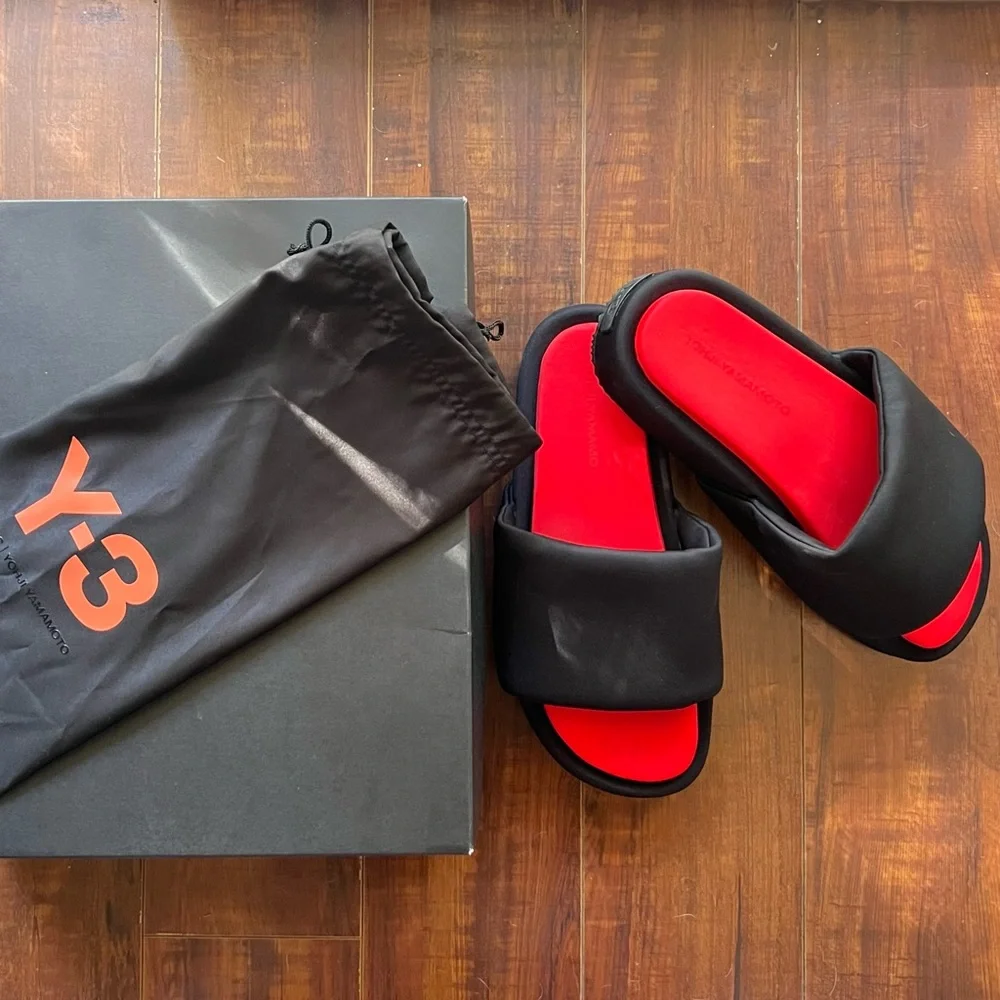 Y-3 | Shoes | Y3 Yohji Yamamoto Black Neoprene Platform Slides Us